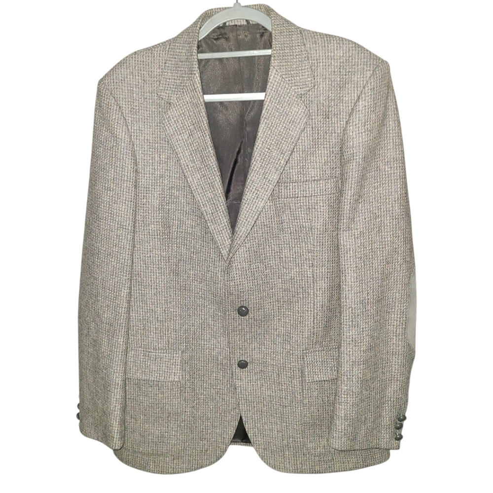 Vtg Farah Tweed Blazer Sport Coat 2 Button Pure Wool Jacket Vintage Mens‎ 42L